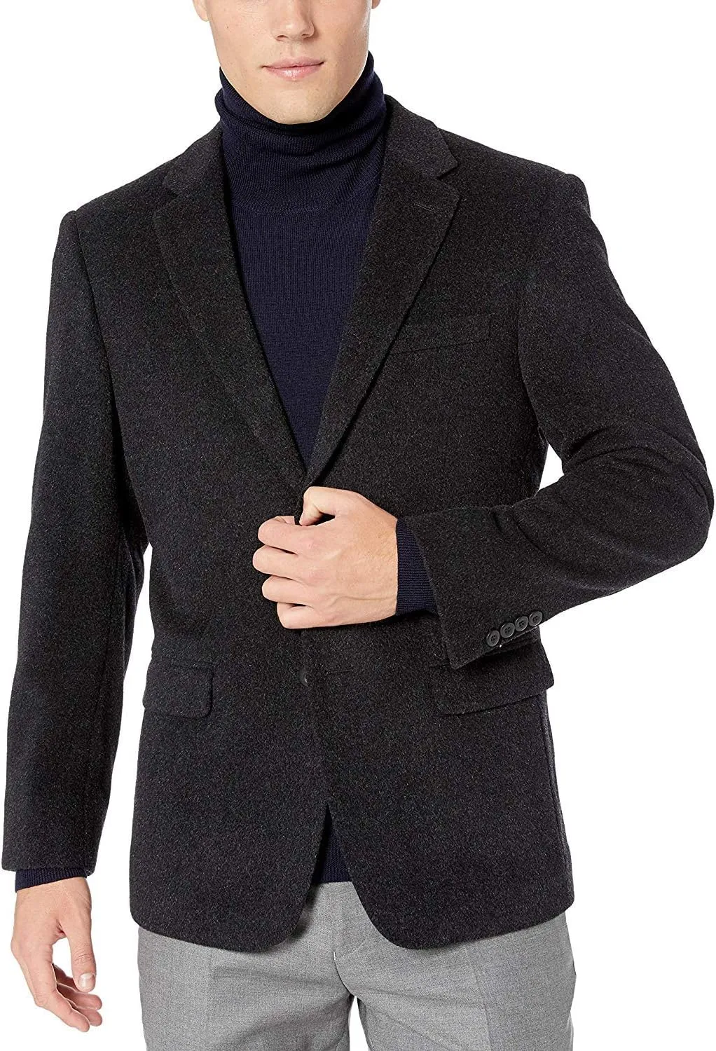 Men's 2 Button Luxury Wool Cashmere Sport Coat - Colors