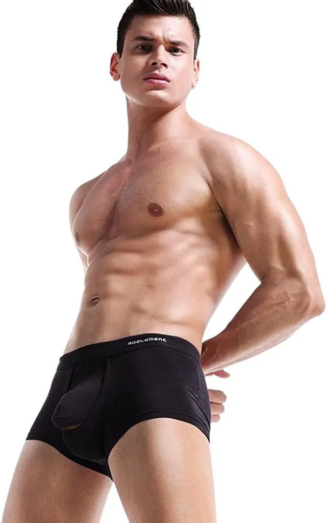 Mens Boxer Briefs Mens Sexy Boxers Panties Naughty for Sex Underwear with Ball Pouch Valentine Gift for Him Underpant