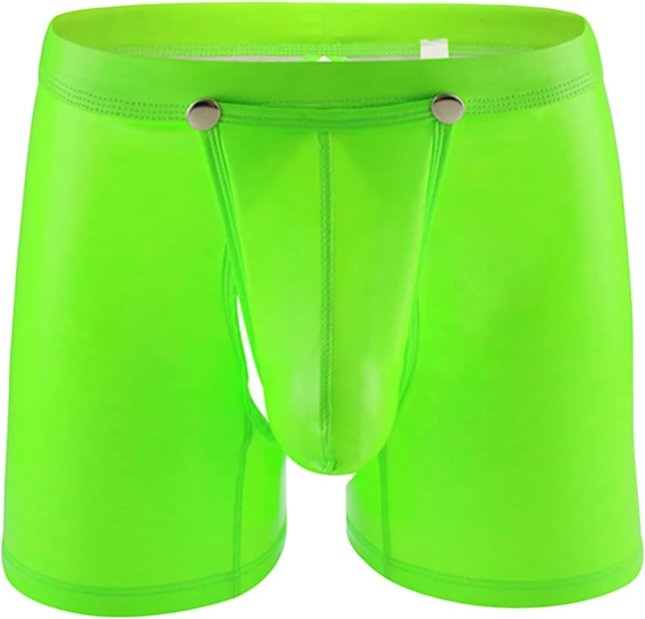 Mens Metallic Shiny Underpants Boxer Briefs Imatation Patent Leather Underwear Sport Wlow Rise Bulge Pouch Trunks