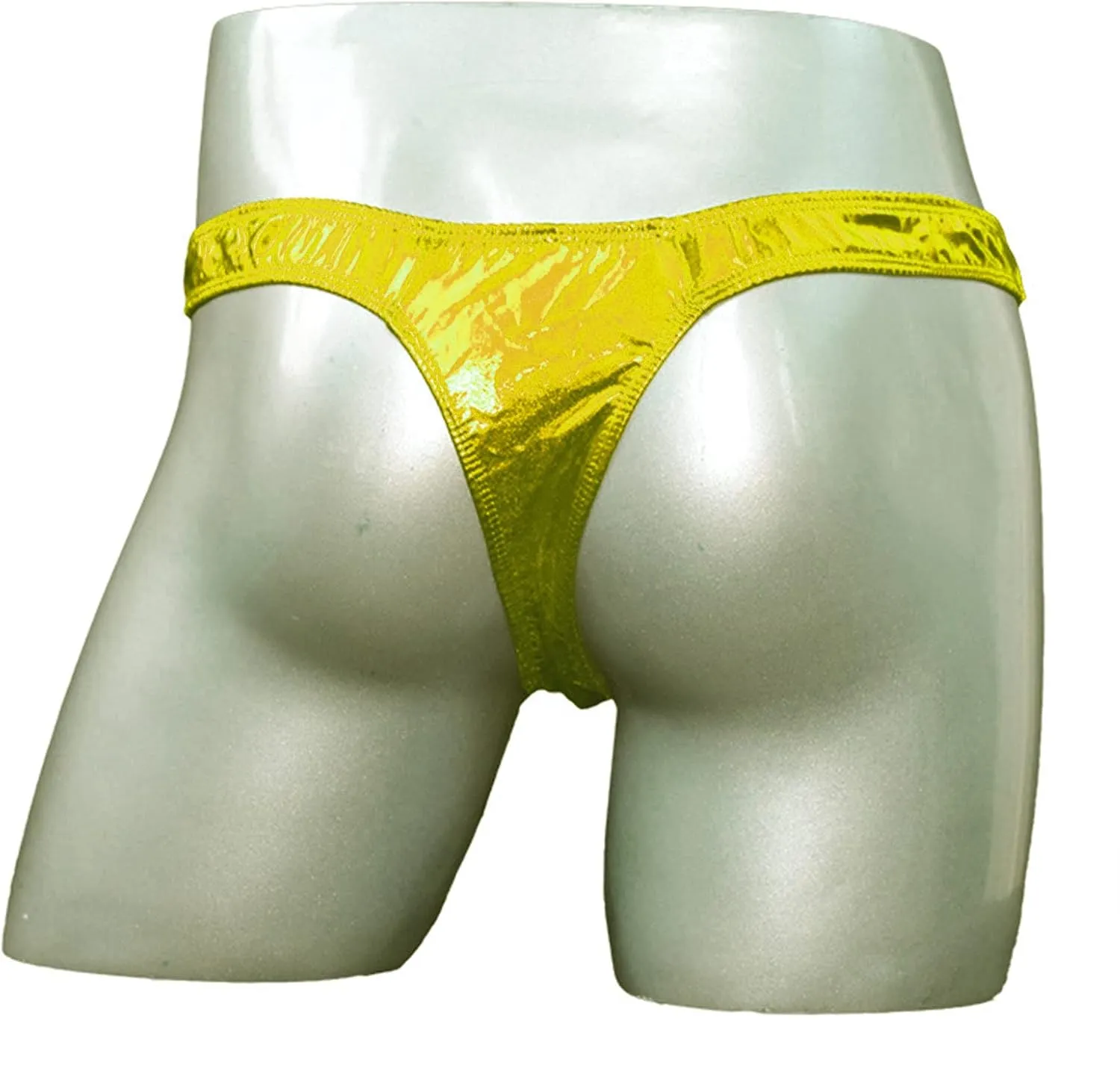Men's Patent Leather Cutout Briefs Athletic Supporters Sexy G Strings Thongs Sexy Mini T Back Pack Jockstrap Underwear