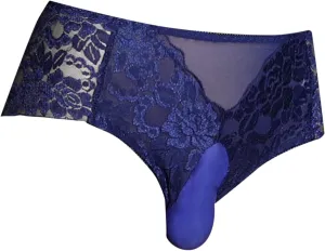 Mens Sexy Underwear Men's Sexy Lace See Through Ball Pouch Boxers Briefs Underpants Panties Valentine's Day Gifts