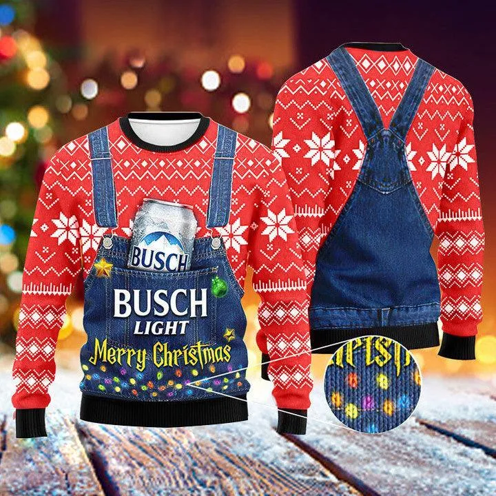 Merry Christmas Busch Light Sweater