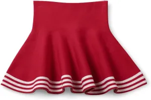 Mesinsefra Little Big Girls' High Waist Knitted Flared Pleated Skirt Casual