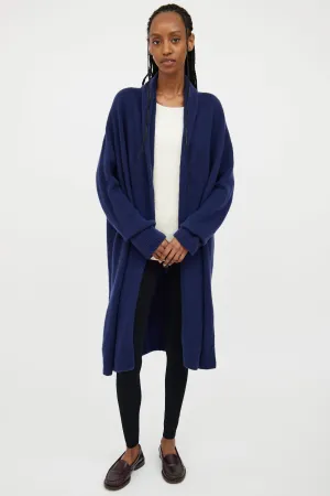 Navy Cashmere Blend Open Cardigan