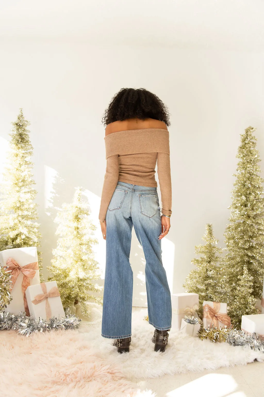 OTS Fold Over Knit Sweater