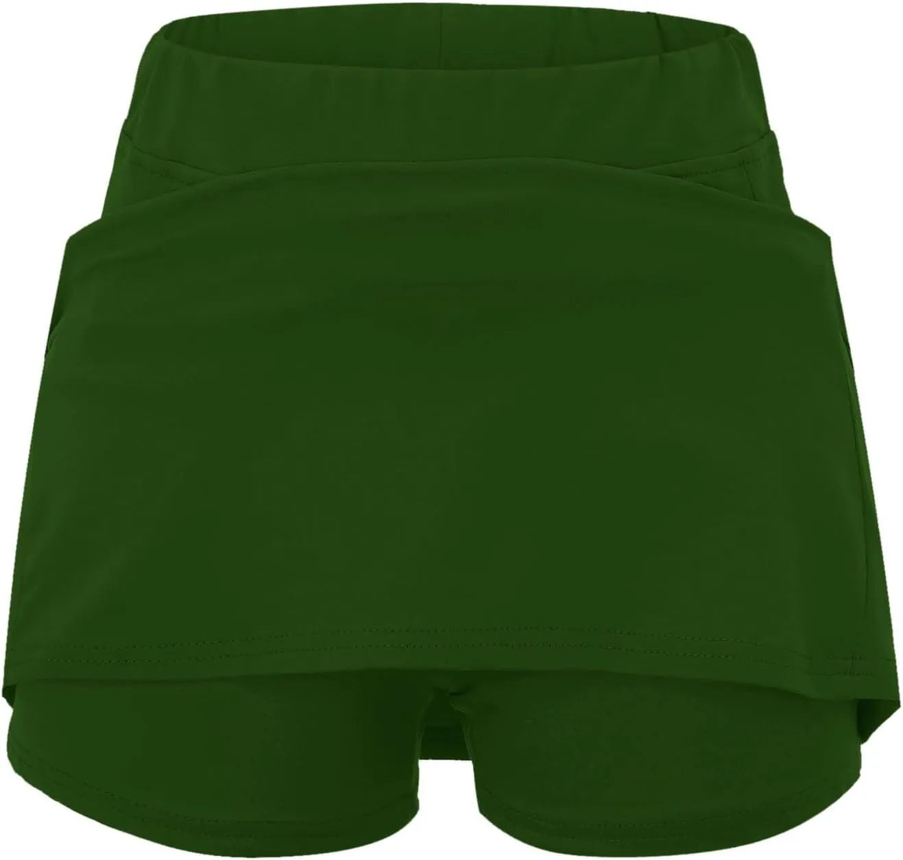 Plus Size Swim Skirt Womens Casual Solid Tennis Pocket Skirt Yoga Sport Active Skirt Shorts Skirt Costume Skater