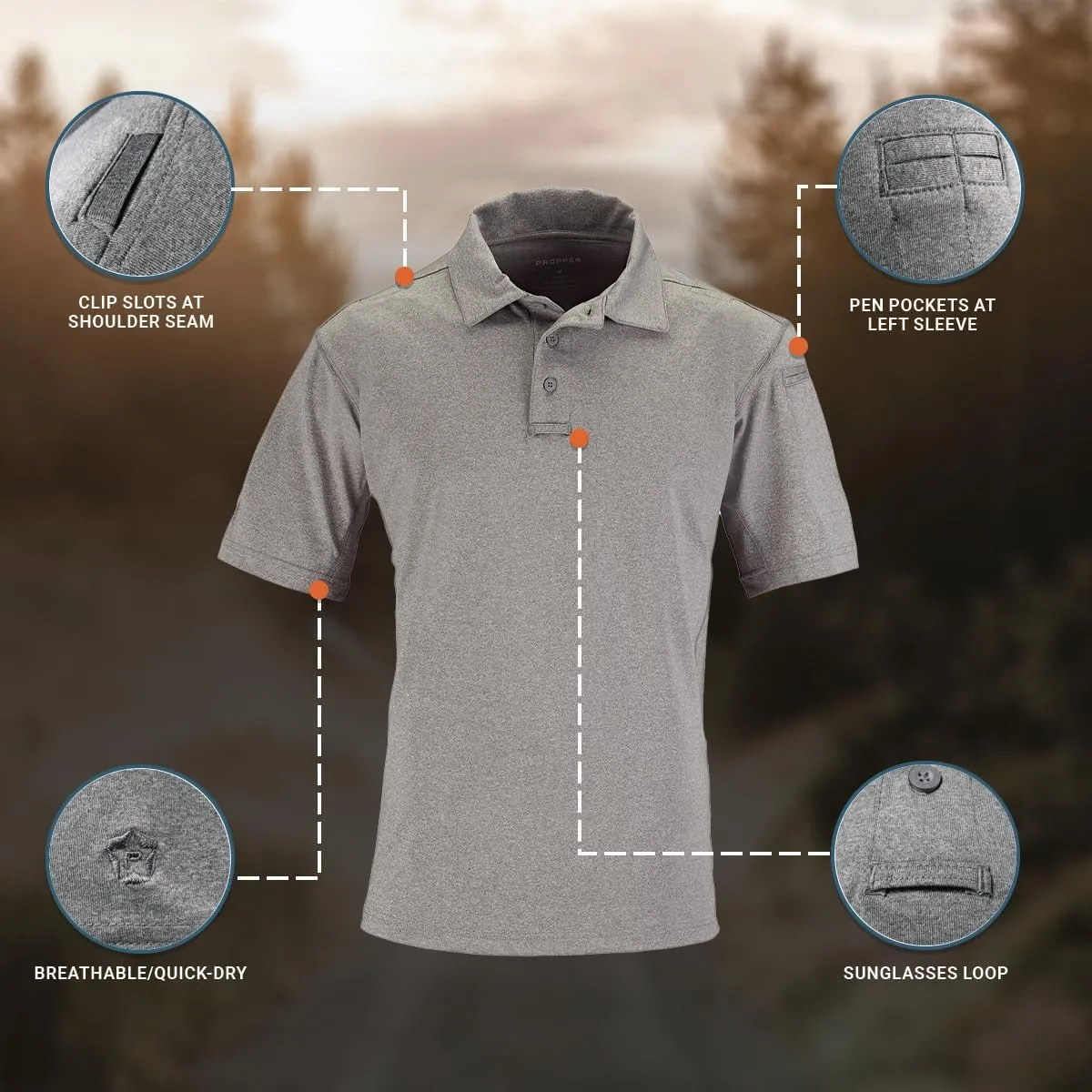 Propper Men's Edgetec Short Sleeve Polo