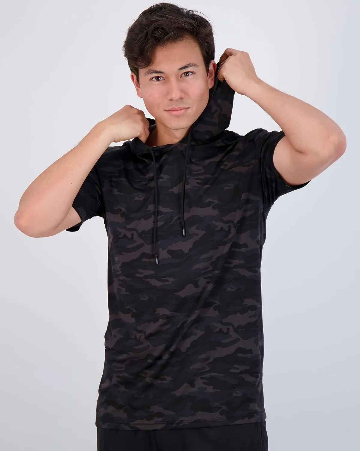 Real Essentials 3 Pack: Men's Dry Fit Short Sleeve Active Athletic Hoodie Pullover Sweatshirt (Available in Big & Tall)
