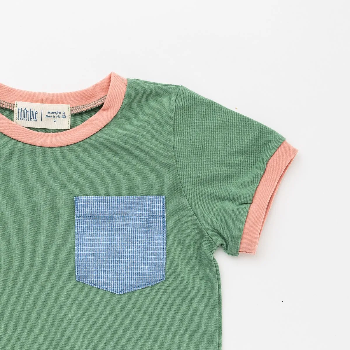 Ringer Pocket Tee, Clover