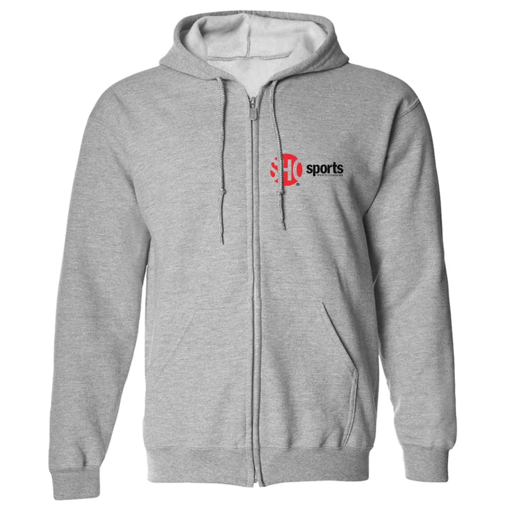 SHOWTIME Sports SHO Sports Red Bug Outline Logo Fleece Zip-Up Hooded Sweatshirt