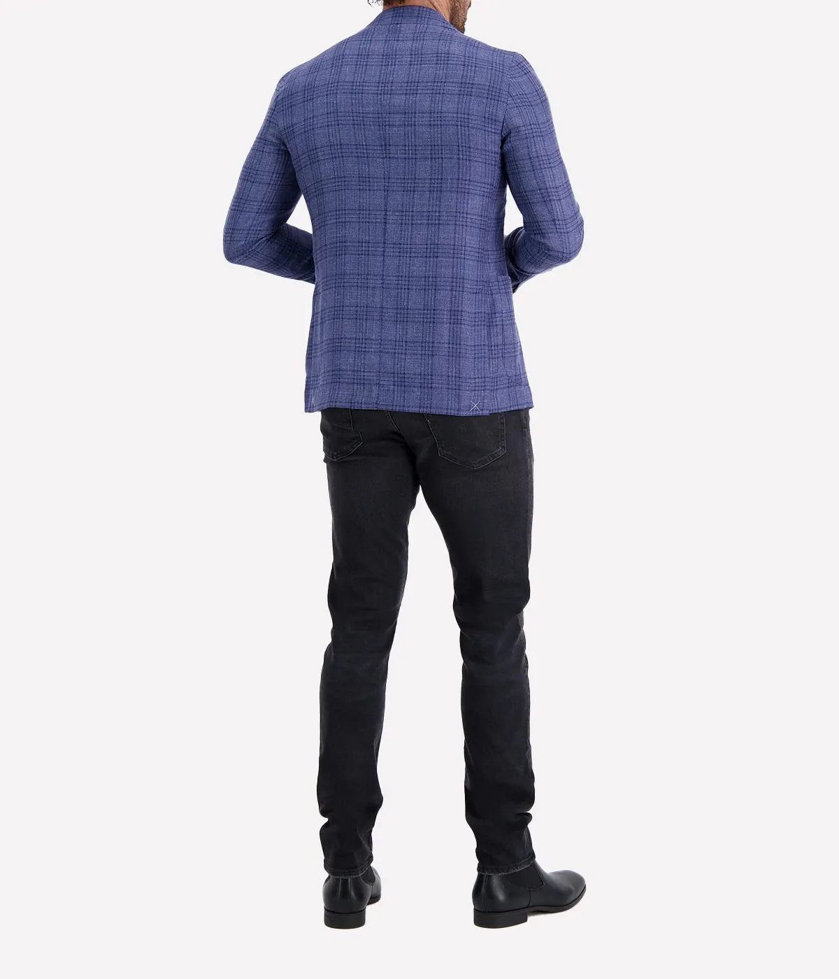 Single Breasted Soft Jacket in Blue