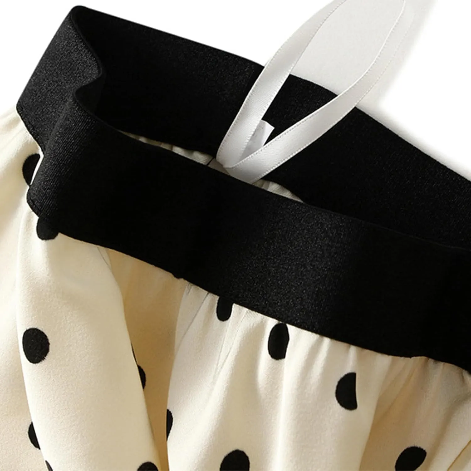 Skirts for Women 2024 Summer High Waist Midi Skirts Polka Dot Pleated Skirt Casual Boho A-Line Swing Flowy Long Skirt