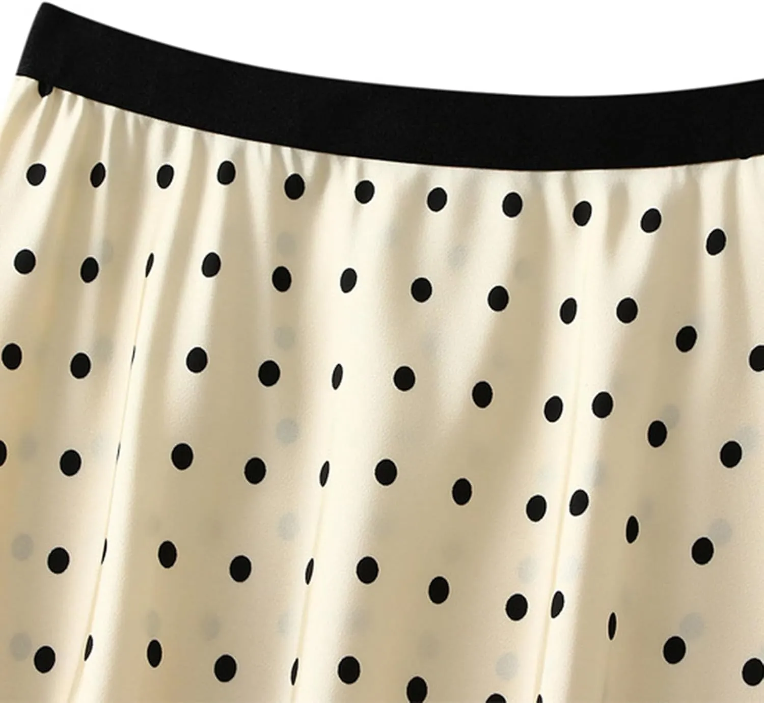 Skirts for Women 2024 Summer High Waist Midi Skirts Polka Dot Pleated Skirt Casual Boho A-Line Swing Flowy Long Skirt