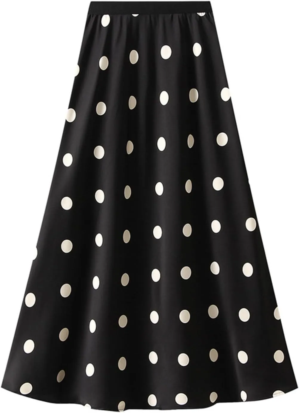 Skirts for Women 2024 Summer High Waist Midi Skirts Polka Dot Pleated Skirt Casual Boho A-Line Swing Flowy Long Skirt