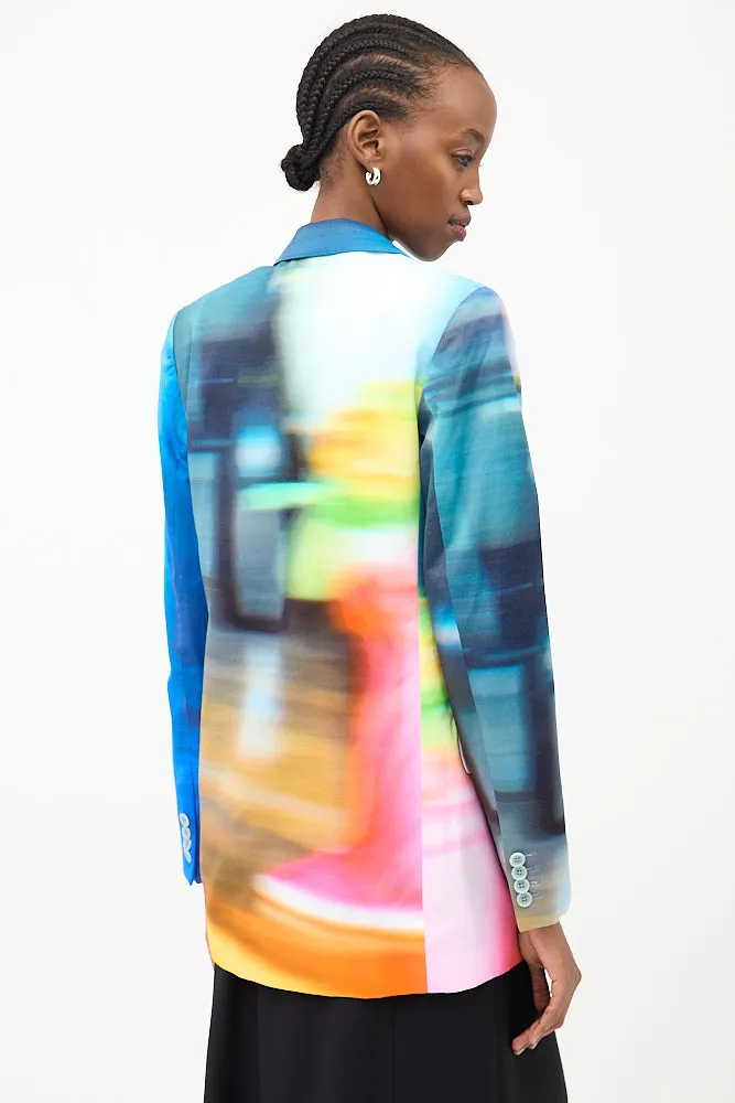 SS 2022 Multicolour Blurry Blazer