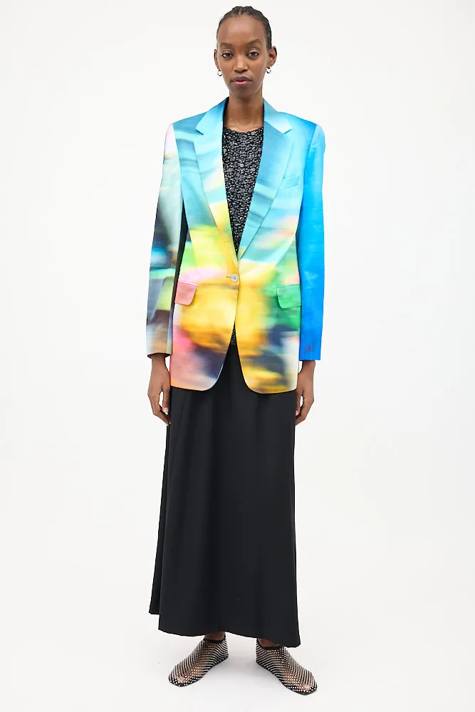 SS 2022 Multicolour Blurry Blazer