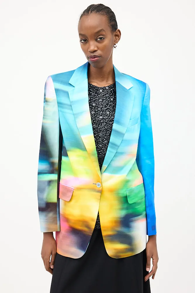 SS 2022 Multicolour Blurry Blazer