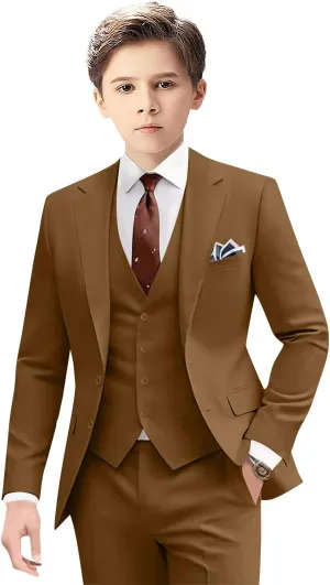 Suits for Boy Slim Fit Formal Dress Outfit Toddler Suit Blazer Vest Pants Kis Tuxedos