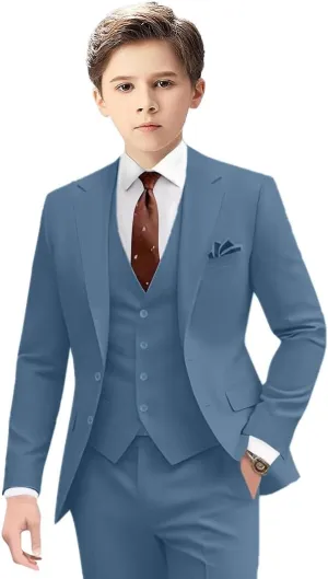 Suits for Boy Slim Fit Formal Dress Outfit Toddler Suit Blazer Vest Pants Kis Tuxedos
