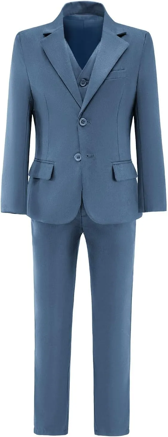 Suits for Boy Slim Fit Formal Dress Outfit Toddler Suit Blazer Vest Pants Kis Tuxedos