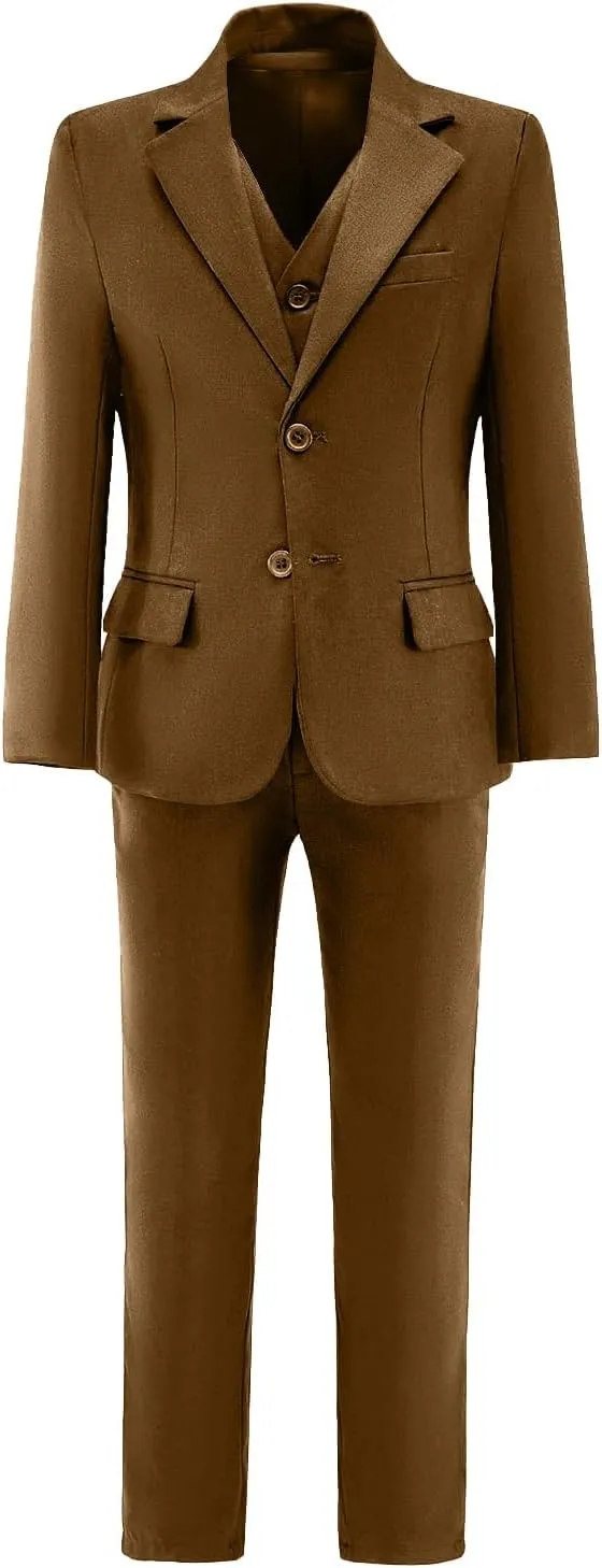 Suits for Boy Slim Fit Formal Dress Outfit Toddler Suit Blazer Vest Pants Kis Tuxedos
