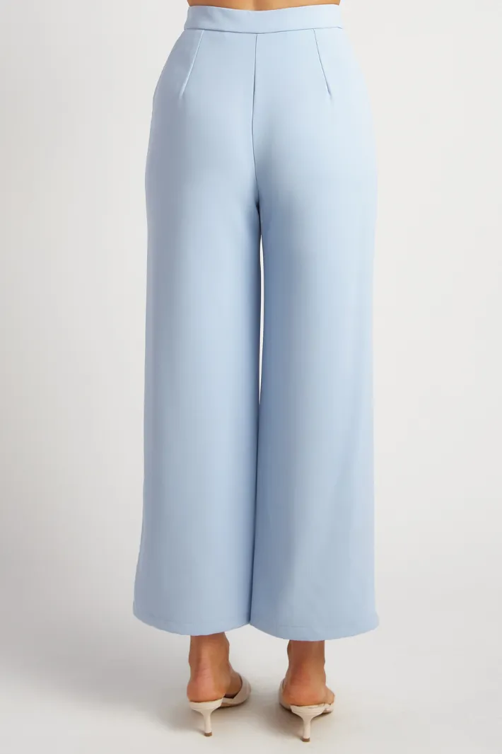 TEEVA TOP & WIDE PANTS SET - Blue
