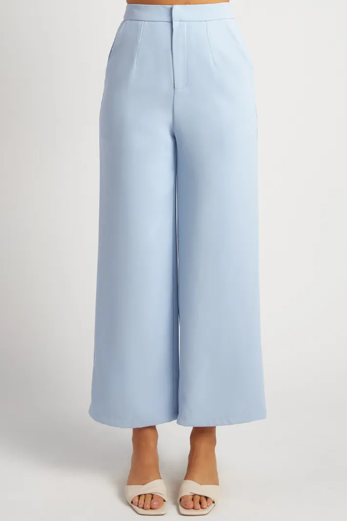TEEVA TOP & WIDE PANTS SET - Blue