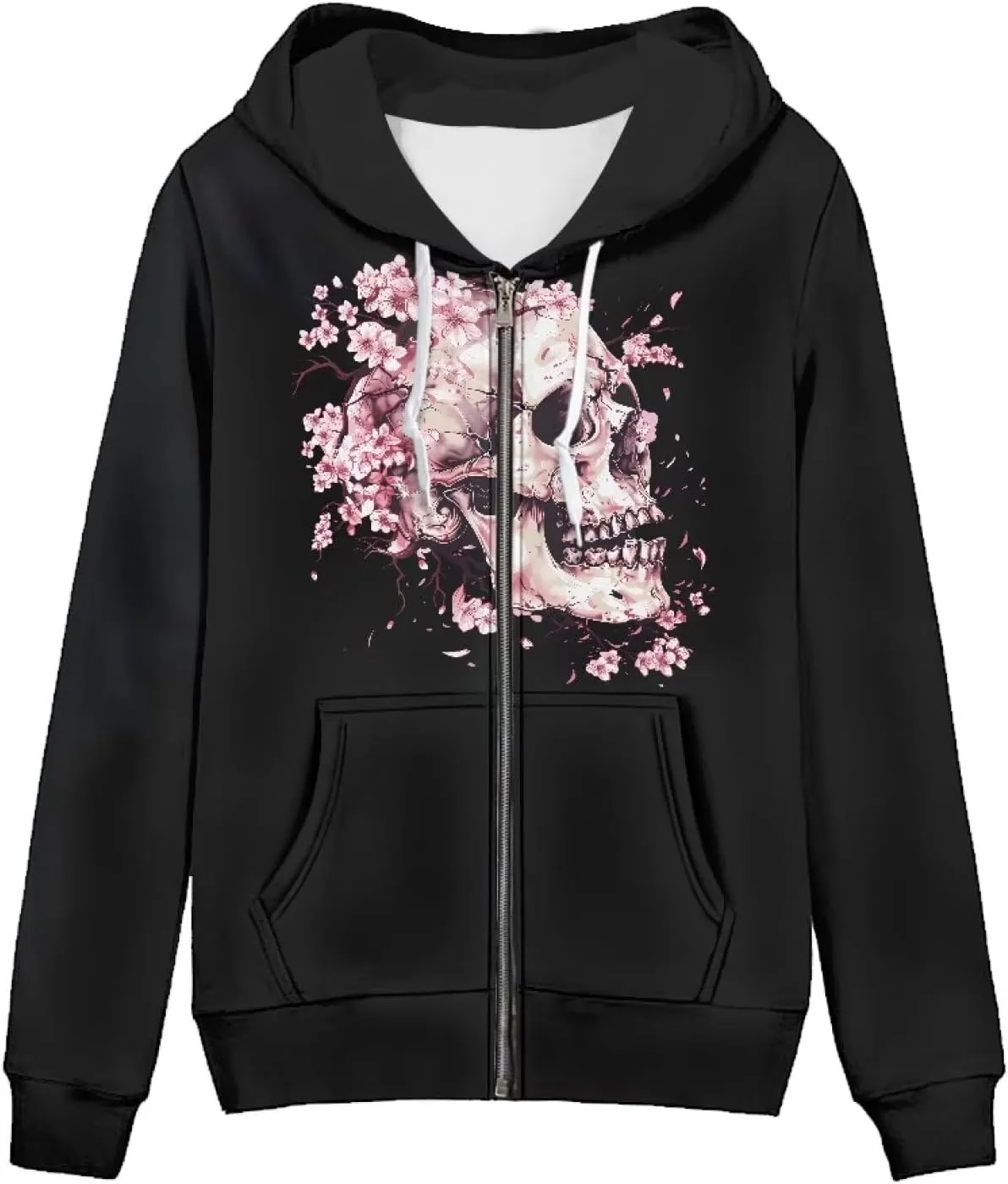 Thin Oversized Zip Up Hoodie with Pockets Women Lightweight Sweater Graphic Sweatshirts for Women Size XS-5XL
