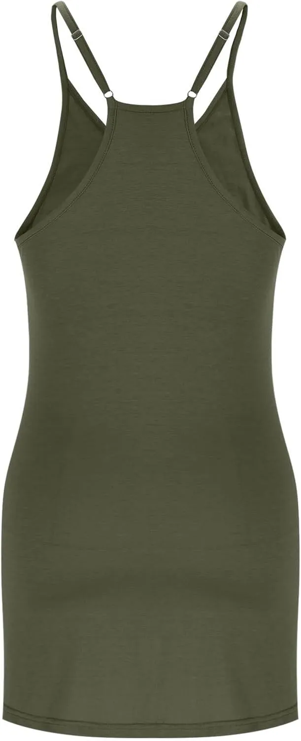 Vacation Dresses for Women 2025 Casual Sleeveless Cute Sundress Ladies Sexy Summer Mini Tank Dress with Pockets