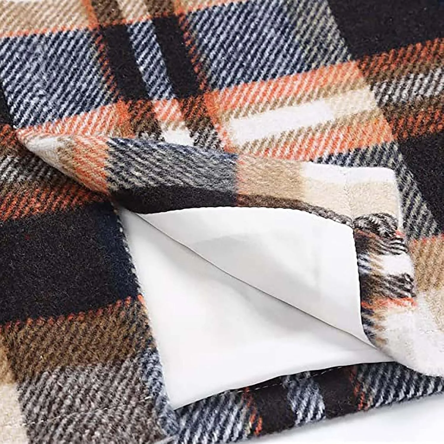 Women Wool Plaid Skirts Knee Length Preppy Clothes Bodycon Checkered Pencil Skirt High Waist Fall Winter Skirts