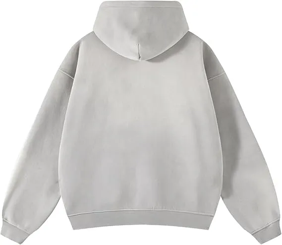 Womens and Mens Zip Up Hoodies Long Sleeve Fall Oversized Sweatshirts Acid Wash Y2K Jacket with Pockets