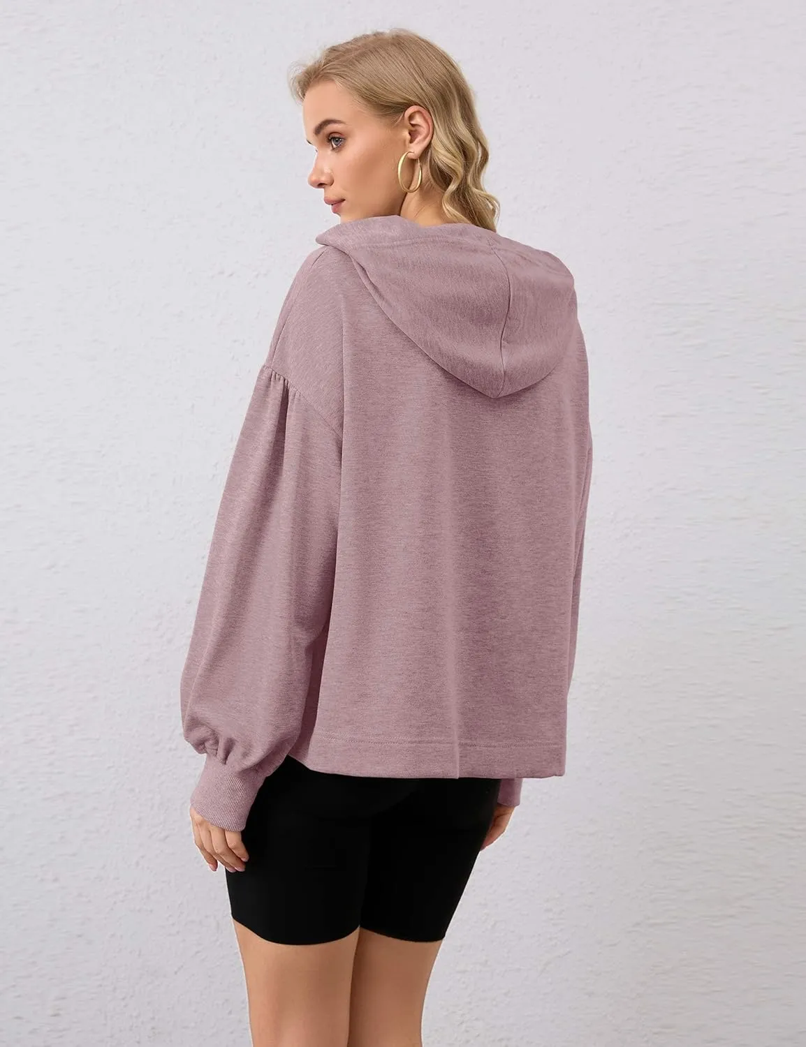 Womens Bow Front Sweatshirt Oversized Long Sleeve Drop Shoulder Bow Pullover Y2k Hoodies