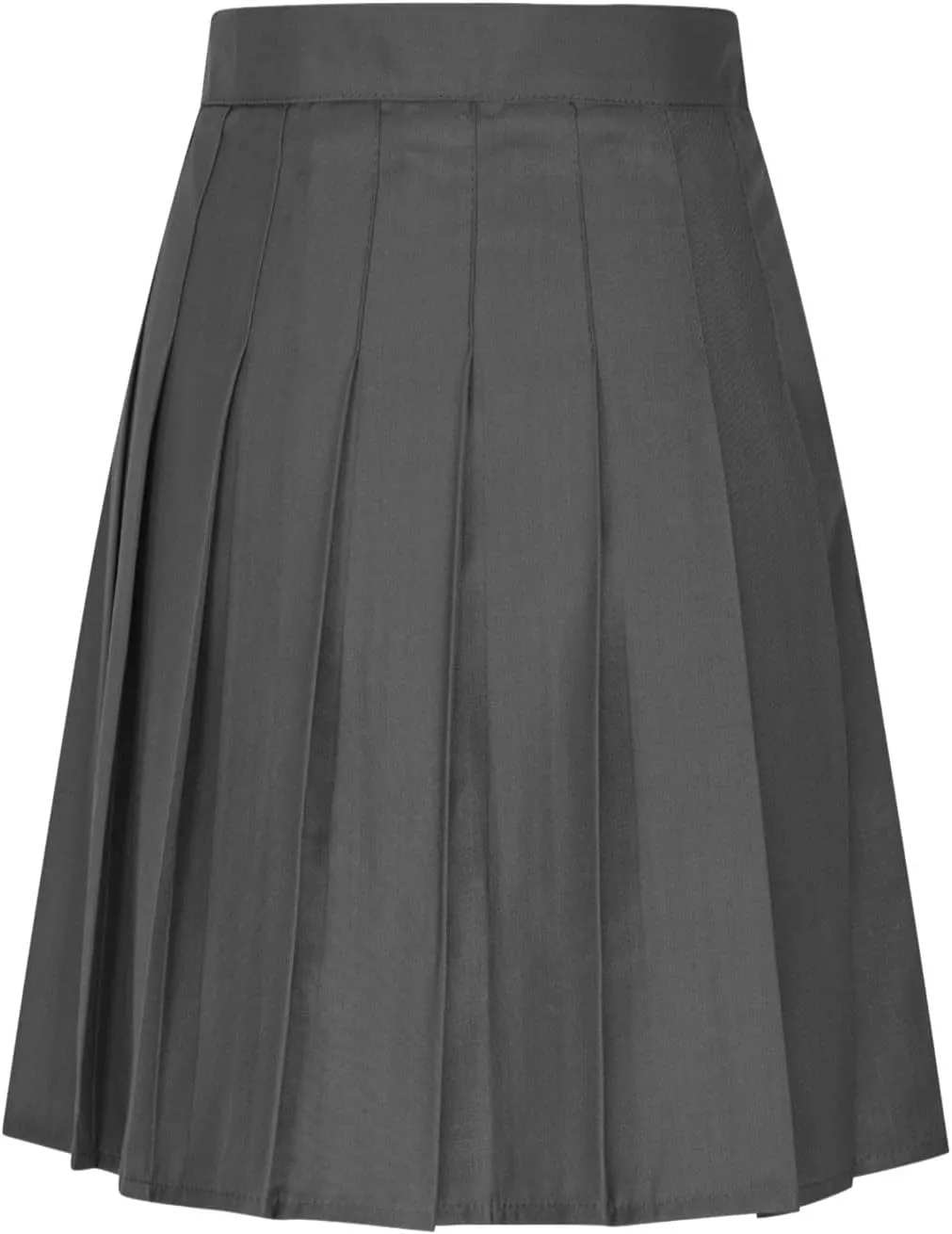 Women's High Waisted Pleated Midi Skirt, Solid Color Basic A-Line Skirts School Uniform Outdoor Sports Tennis Skirt