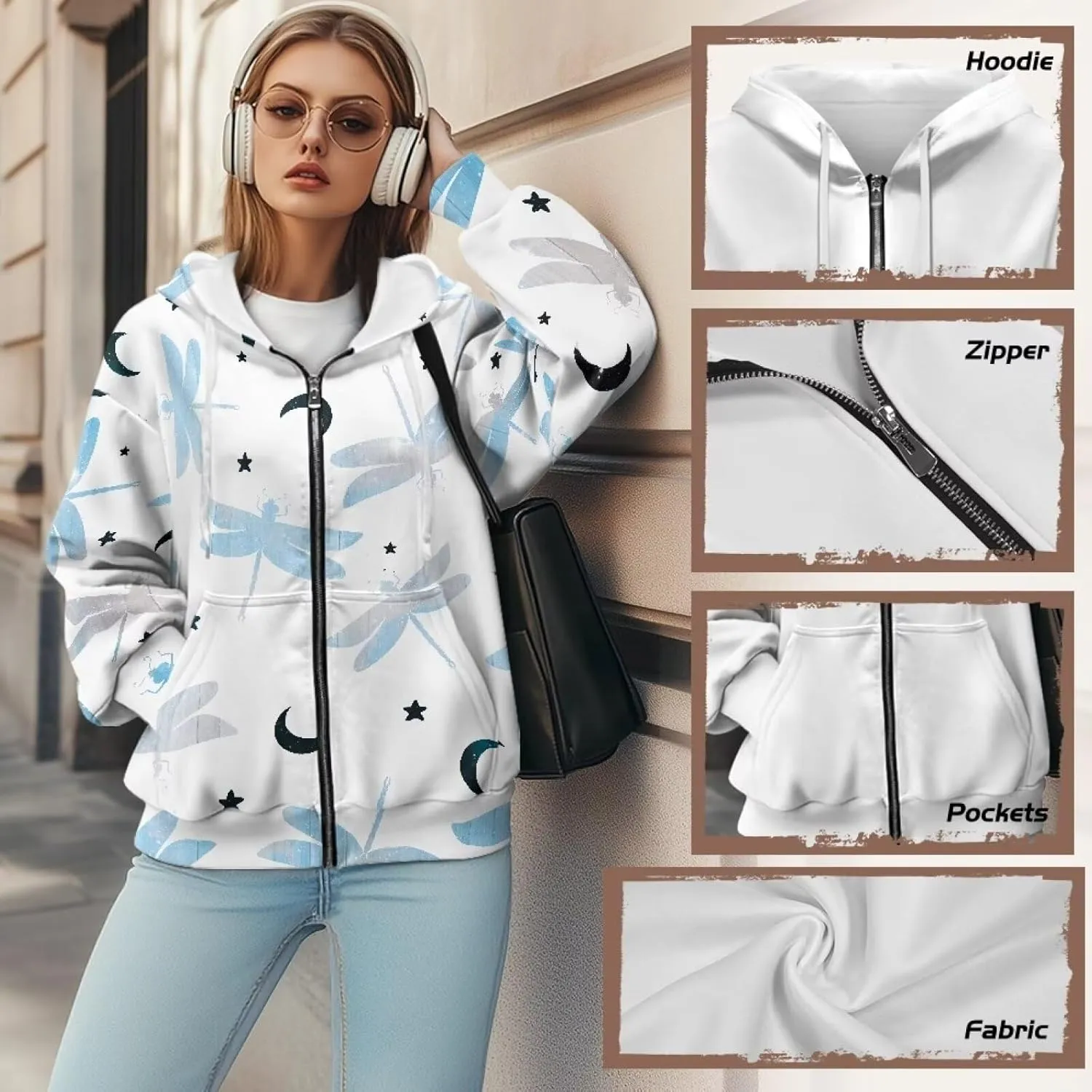 Womens Hoodies Full Zip Long Sleeve Oversized Lightweight Fall Workout Outfits Valentine's Prints