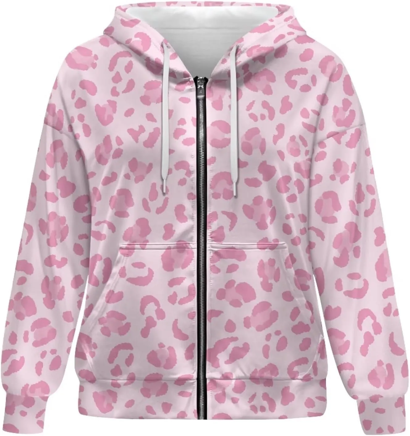 Womens Hoodies Full Zip Long Sleeve Oversized Lightweight Fall Workout Outfits Valentine's Prints