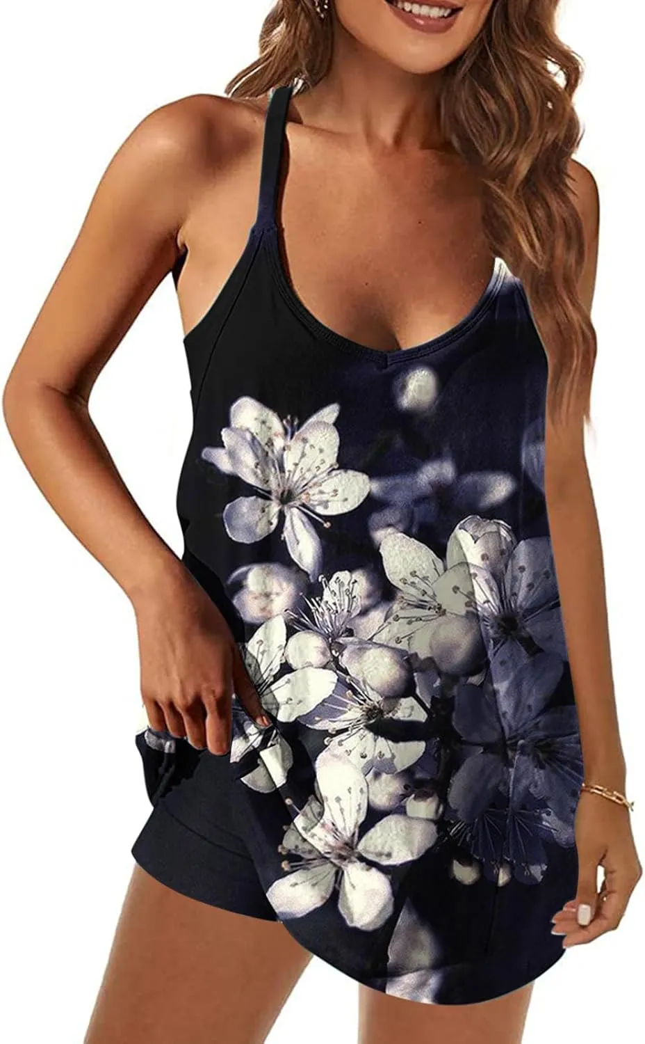 Womens Summer Dresses 2025 Trendy Boho Floral Print Cute Sundress Oversized Sleeveless Sexy Beach Vacation Mini Dress