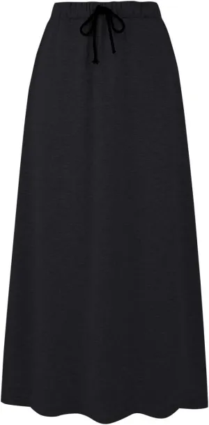 Ylingjun Womens Warm Fleece Lined Long Jersey Skirts Elastic Waist A Line Flared Winter Skirt