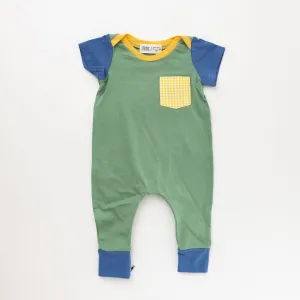 Zipper Romper, Clover Colorblock